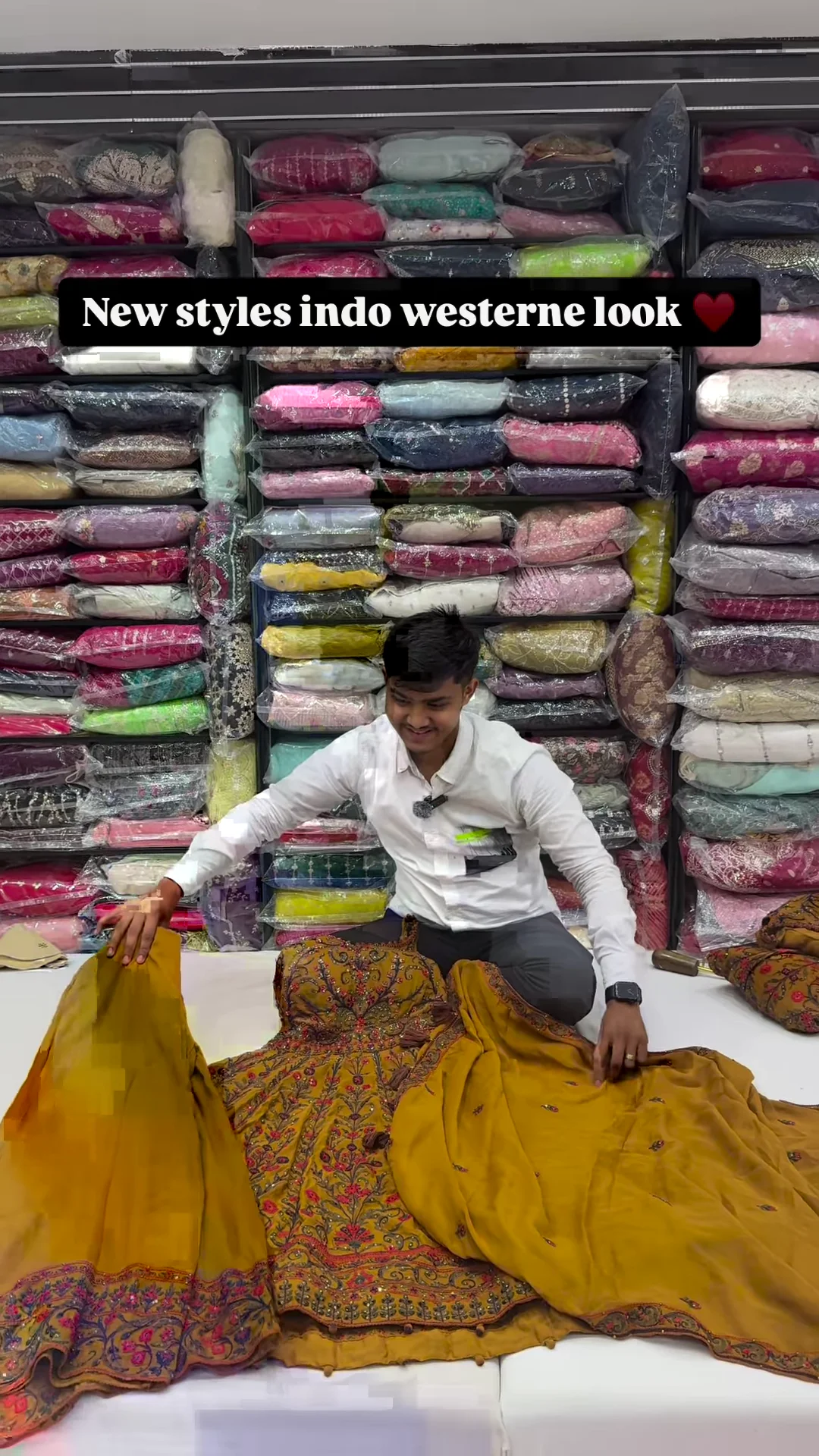 Yellow Bel Buti Patterned Stitched Suit - Image 4