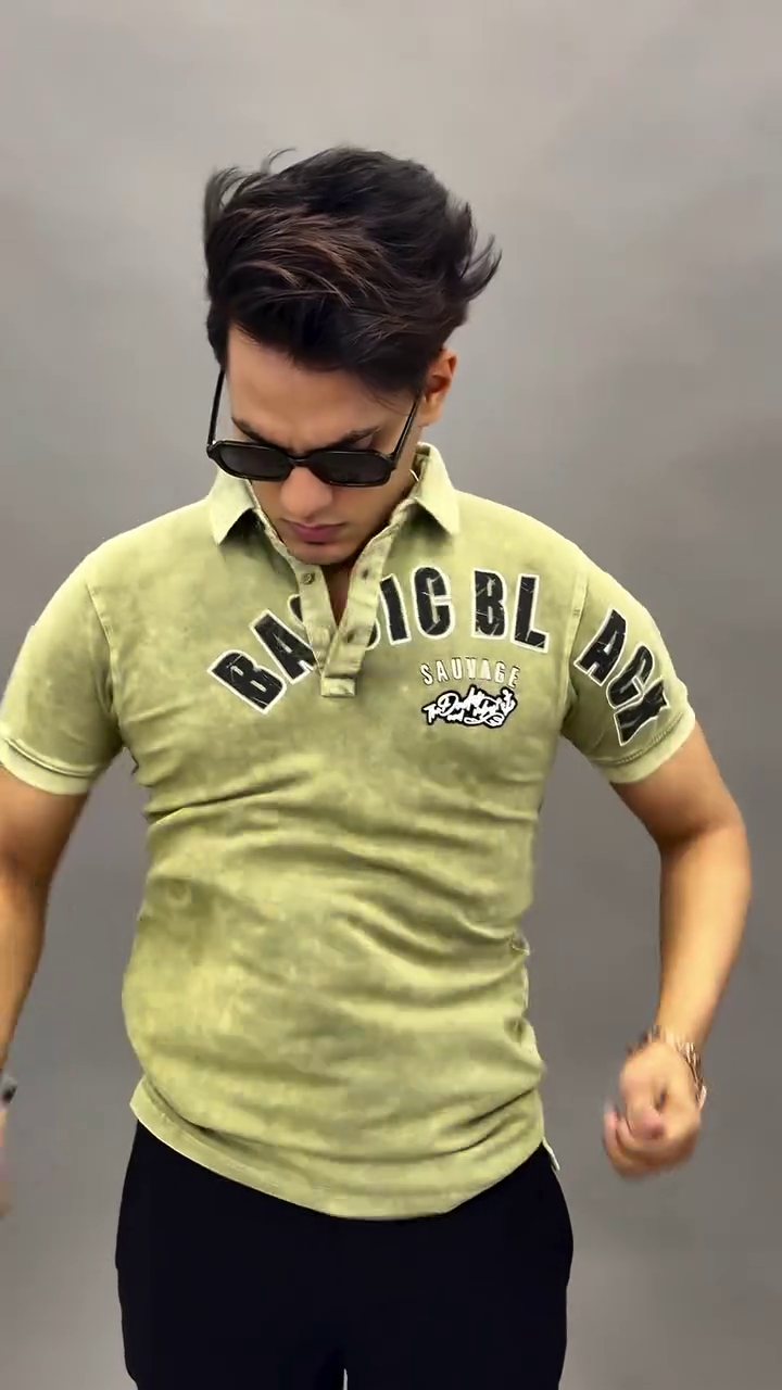 Men Printed Regular Fit Polo T-Shirt with Short Sleeves - Image 8