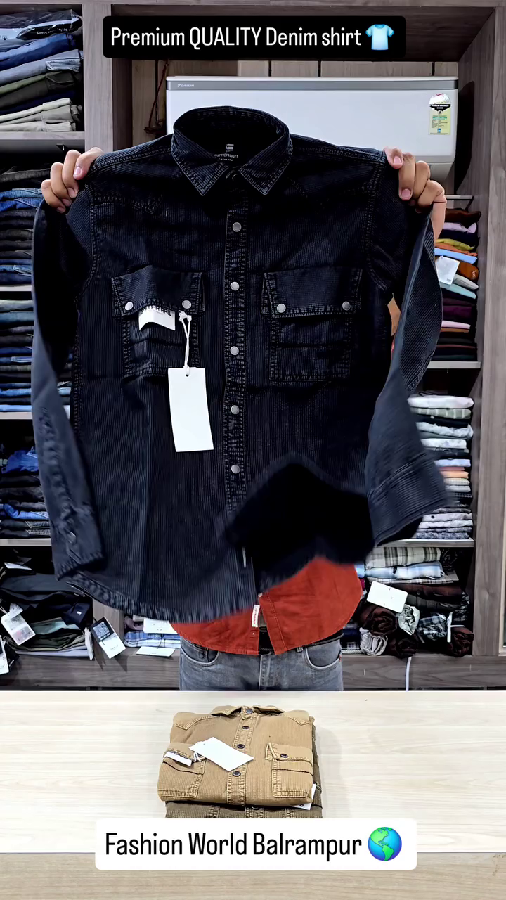 Smart Street Style Fashion Wear Men’s Classic Denim Shirt - Image 3