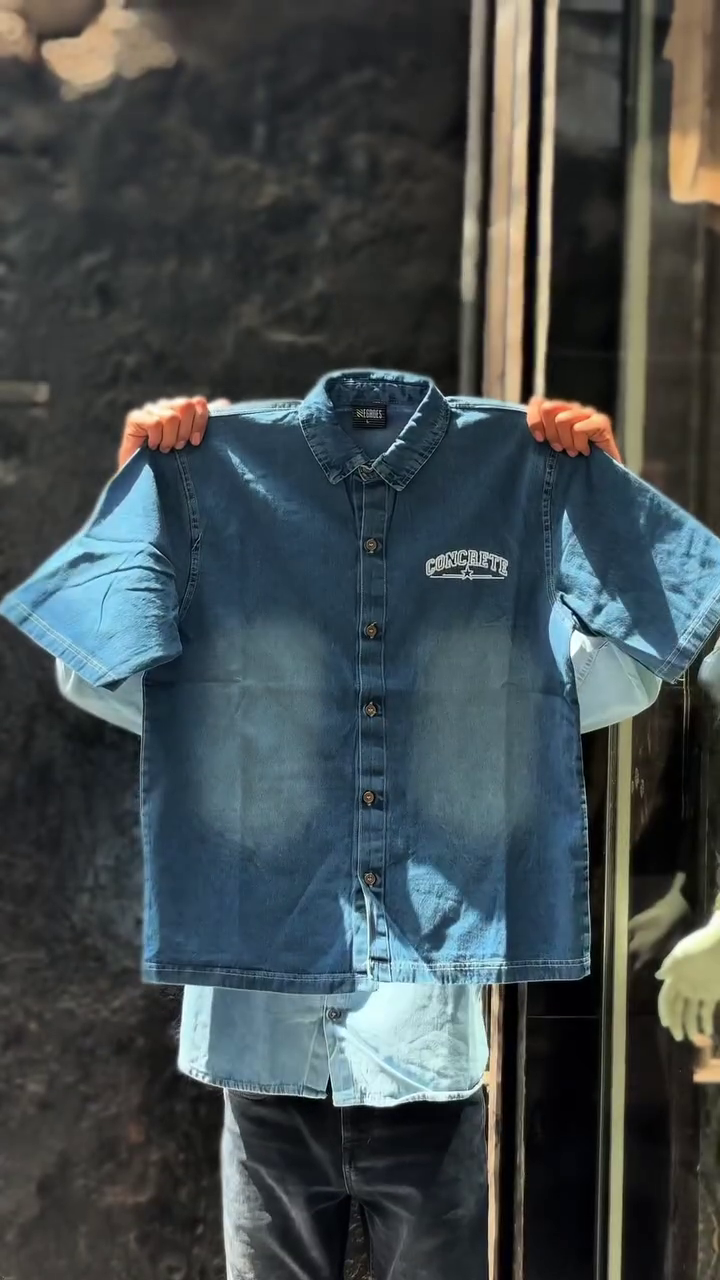 Men’s Half Sleeve Denim Shirts - Image 3