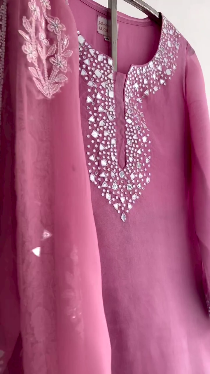 Women's Kurti Set with Dupatta & Stone Work - Image 2