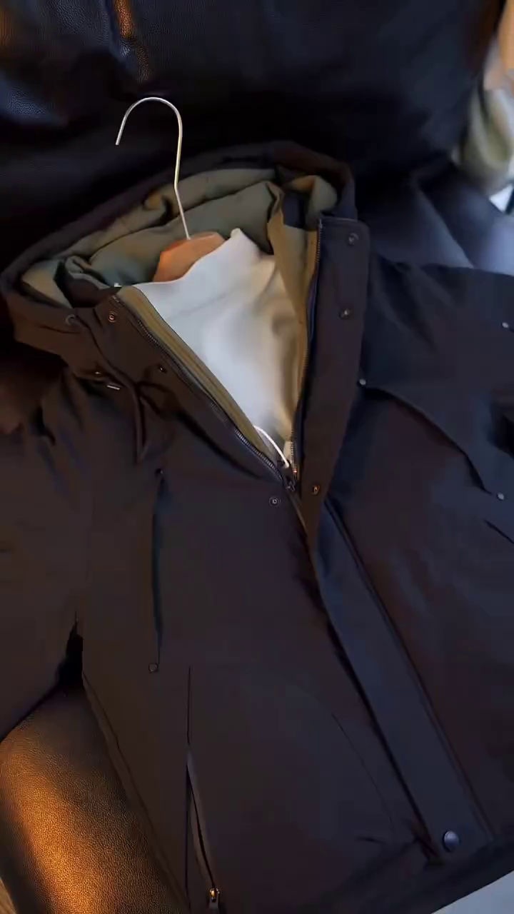 Monte Carlo Men’s Winter Parka Jacket – Premium Warmth in Fawn & Olive Green - Image 2