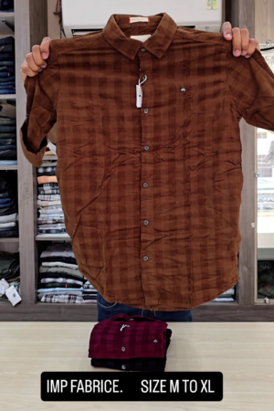 Men Spread Collar Tartan Checked Cotton Slim Fit Casual Shirt